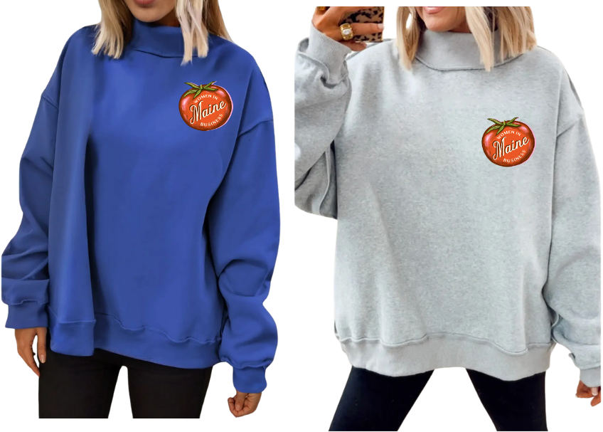 Mock Neck WIB Oversized Tomato Sweatshirt